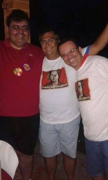 O governador Flávio Dino, ladeado pelos sócios Mário Macieira, presidente da OAB-MA, e o diretor-geral do Detran-MA, Antônio Nunes