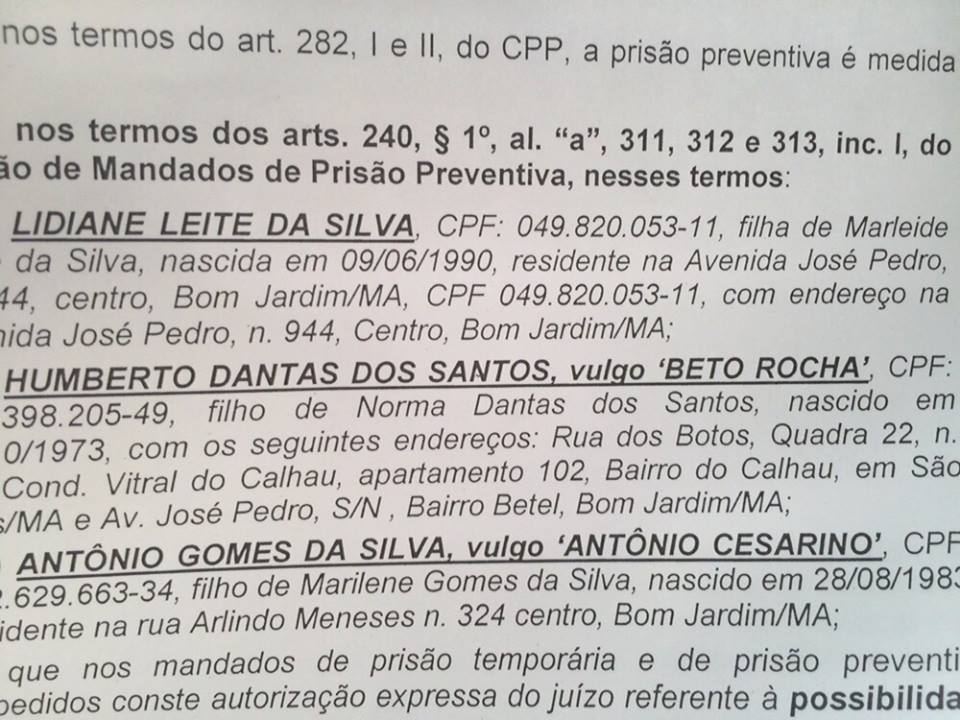 Ação da PF deve prender Lidiane Rocha, Beto Rocha e Antônio Cesarino
