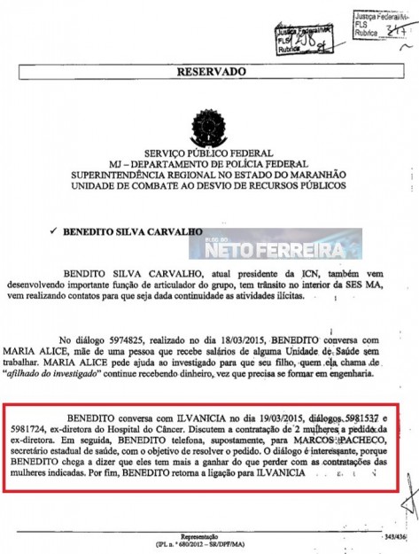 Relatório da PF comprova que governo Flávio Dino também foi investigado e descoberto em suposta prática criminosa na Saúde