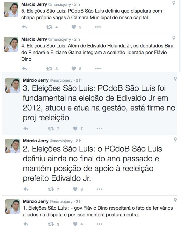 Governador Flávio Dino apoiará três candidatos à Prefeitura de São Luís, revela Márcio Jerry