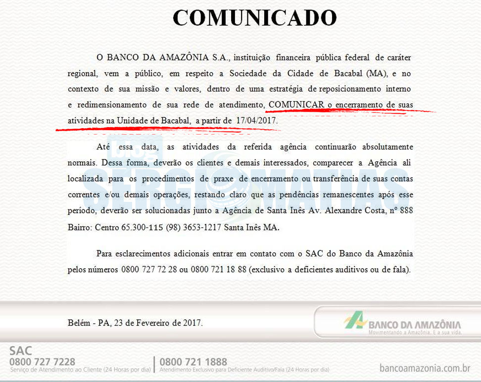 banco-da-amazonia-basa-bacabal-anuncia-fechamento